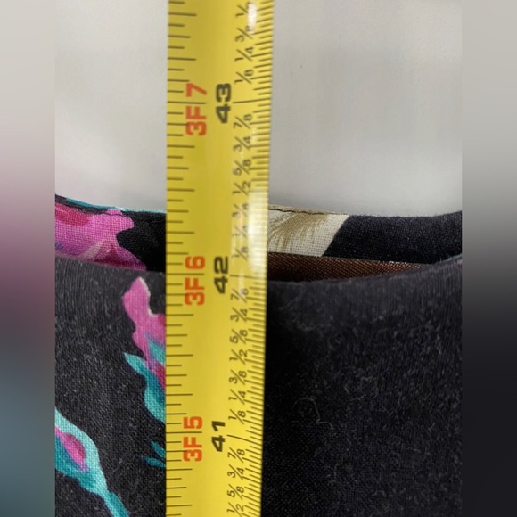 Vintage Lisa II Floral Maxi Length Dress Pleated Button/Zip Women's Size 10 - Picture 7 of 7